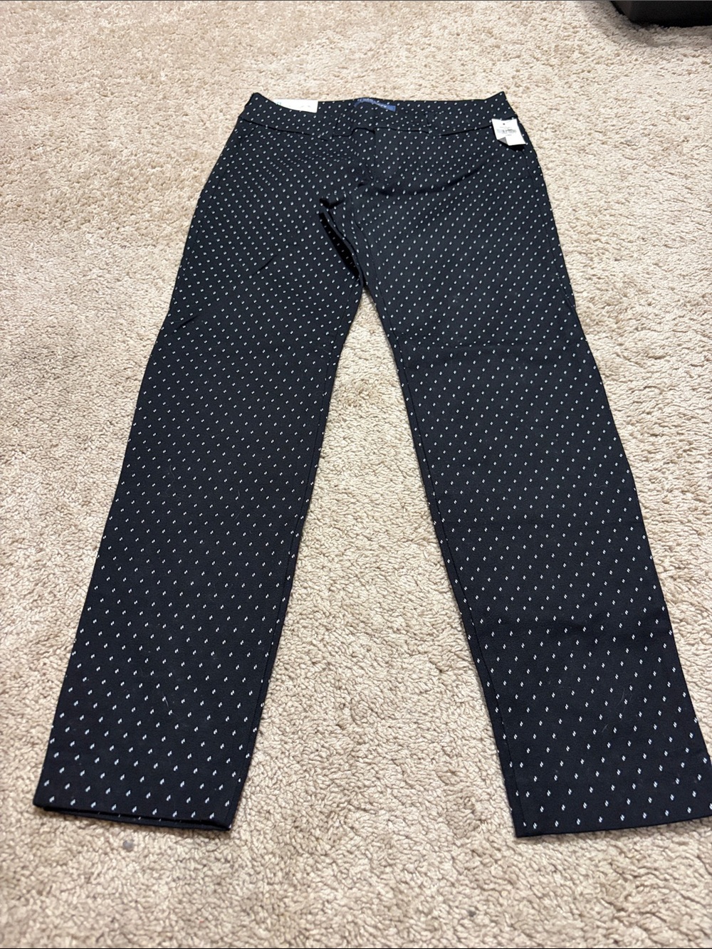 Old Navy Pixie Ankle Black Geometric Pants Size 0 NWT
